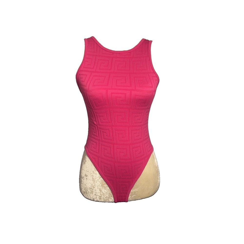 Brand new without tags PINK DOT Hot Pink Tank Bodysuit Size Small